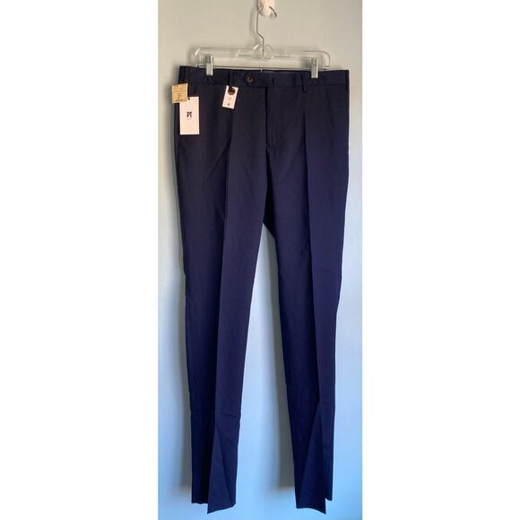 PT Torino Slim Fit Fleece Wool Men's 34 Navy Blue NWT - Picture 1 of 10